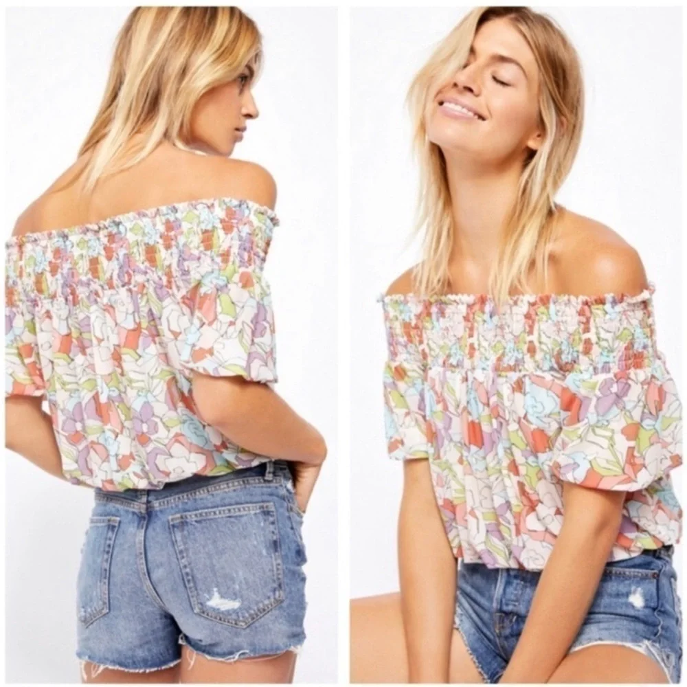 🌷HP Free People Technicolor Bubble Top - Picture 2 of 6